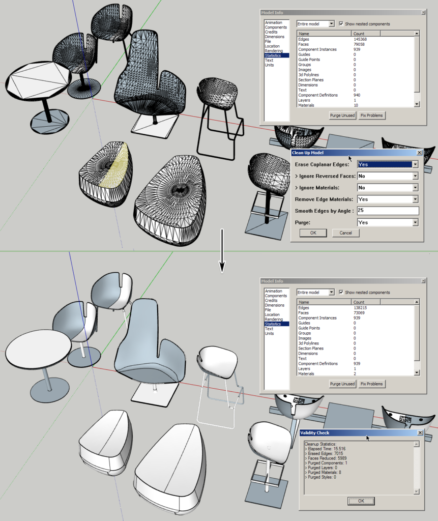 Cleanup для sketchup как пользоваться